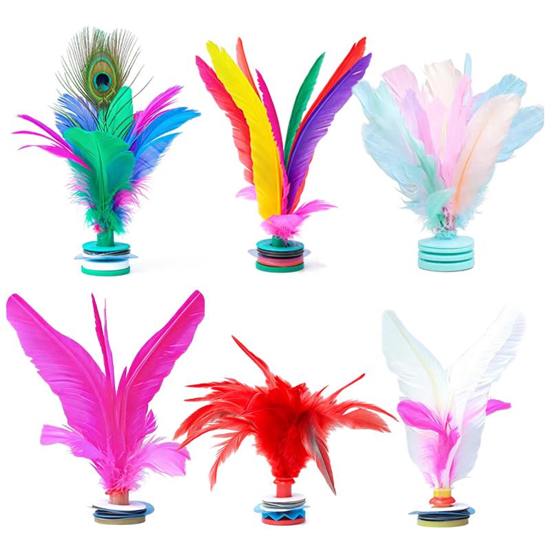 Feather Shuttlecock - 1 Stück Bunter Federball, Chinesischer Kick-Federball