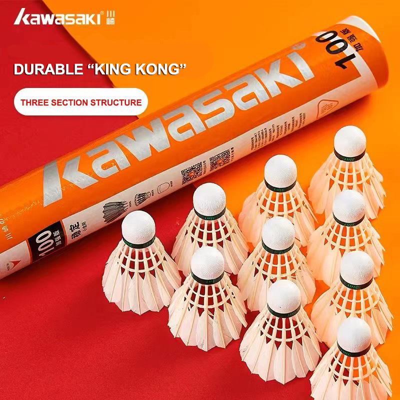 Feather Shuttlecock - Kawasaki King Kong 100/500 Federball-Badminton für