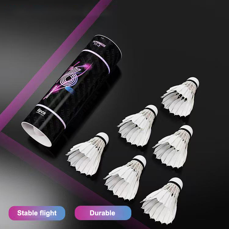 Badminton Shuttlecock - 3/6 Stück Badmintonbälle Federball aus weißer