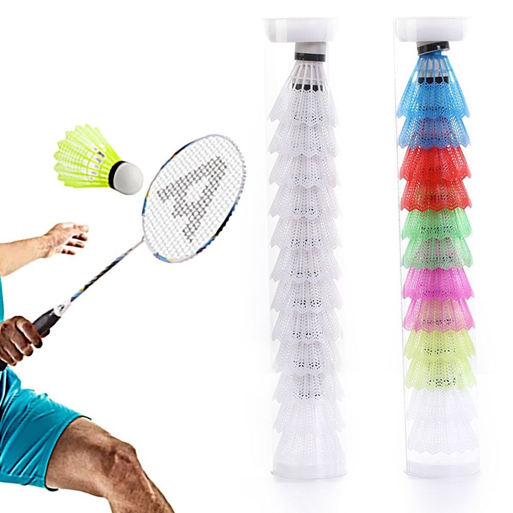 Feather Shuttlecock - 6/12pcs wind dichtes Badminton mehrfarbiger Schaum