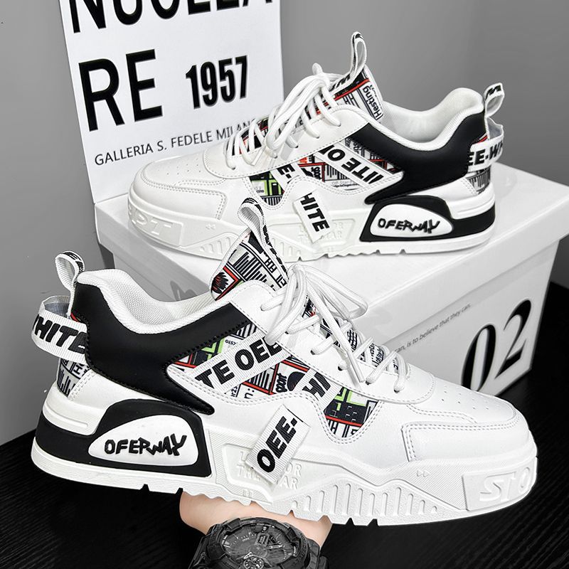 Badminton Shoes Men - Lässige Mode-Leder-Sneaker, neue Skateboard-Herrenschuhe, Outdoor-Laufschuhe, Sportschuhe,