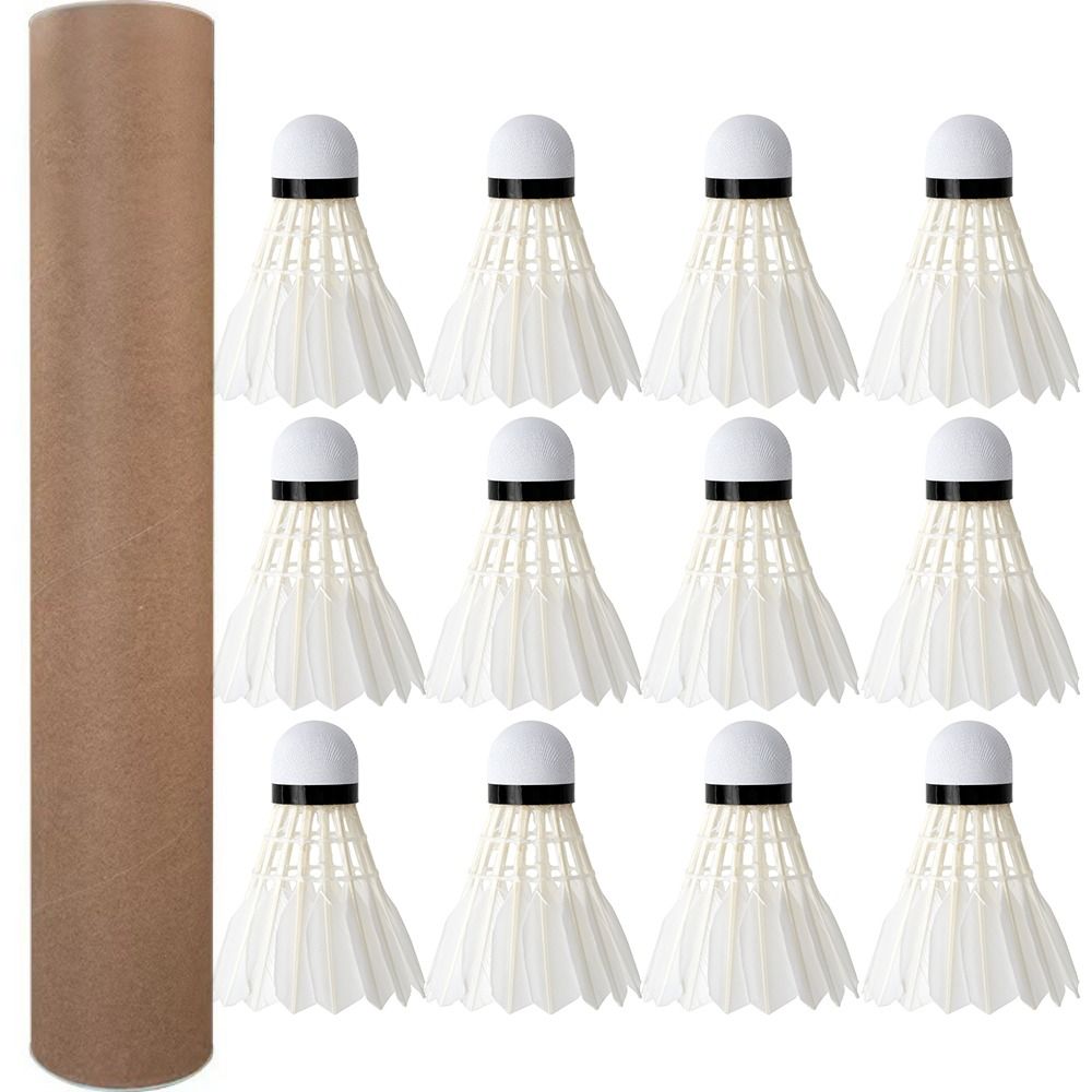 3/6/12 Stück Neue Weiße Badmin – Feather Shuttlecock Bewertung und Preis